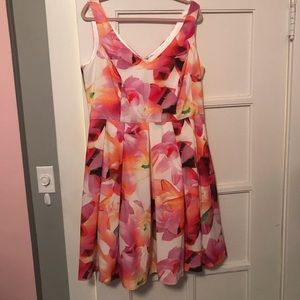 City Chic Fit and Flare Floral NWT!
